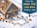 Xem ngày khởi công xây nhà trong tháng 8 năm 2020