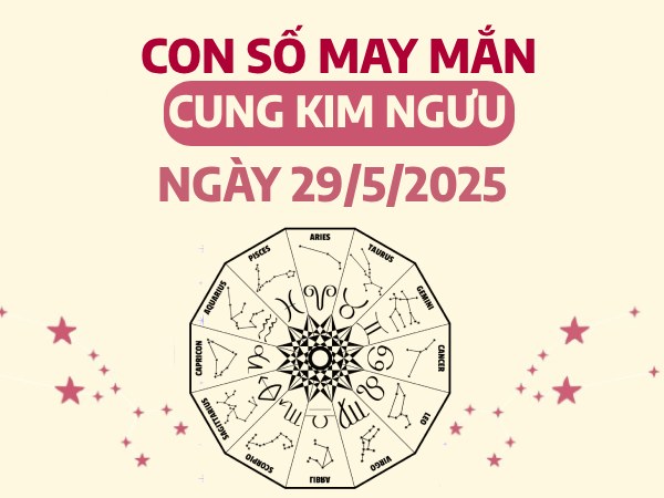 Con số nhân đôi tài lộc cung Kim Ngưu ngày 29/5/2025